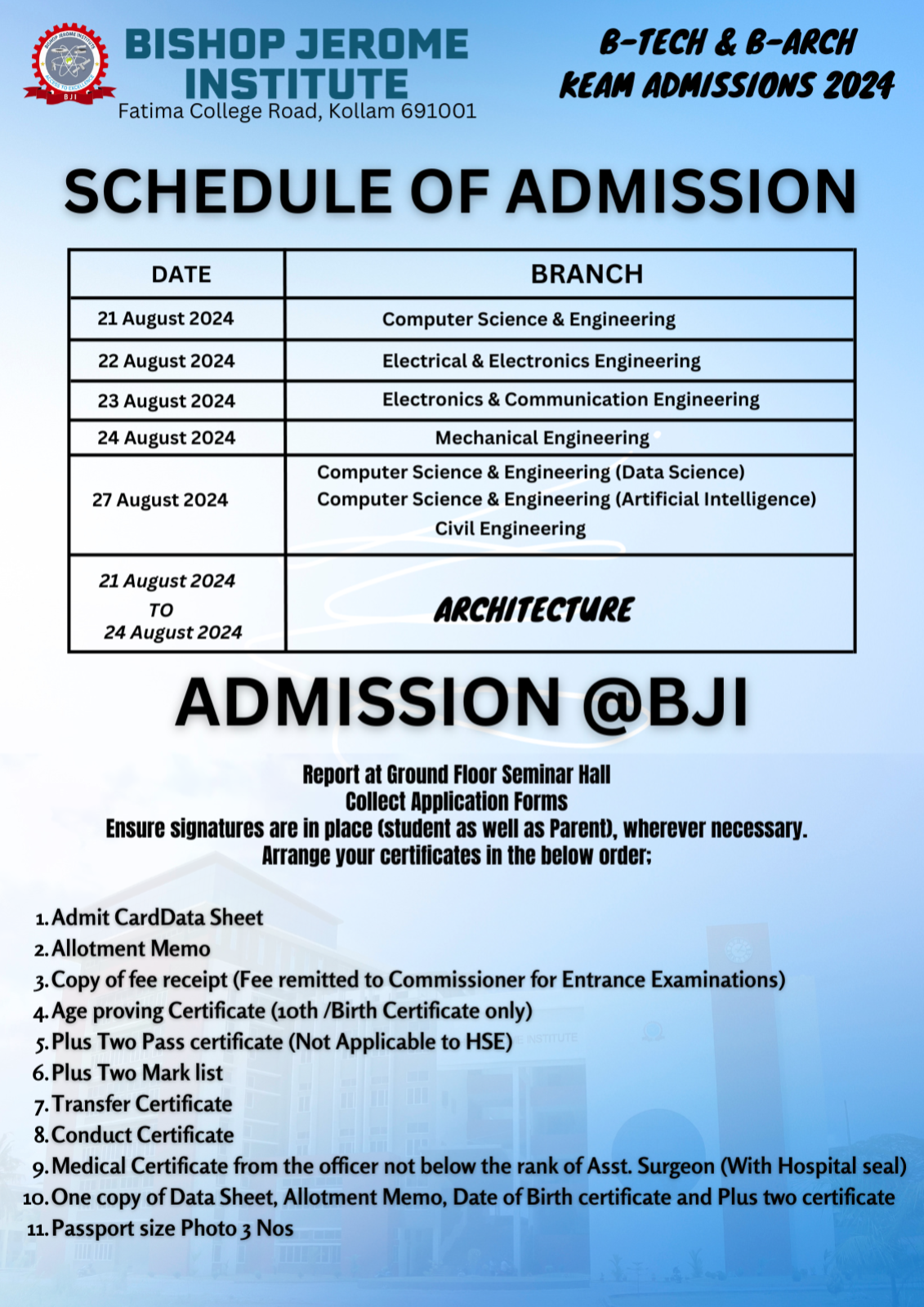 Govt Quota - Admission Process Started